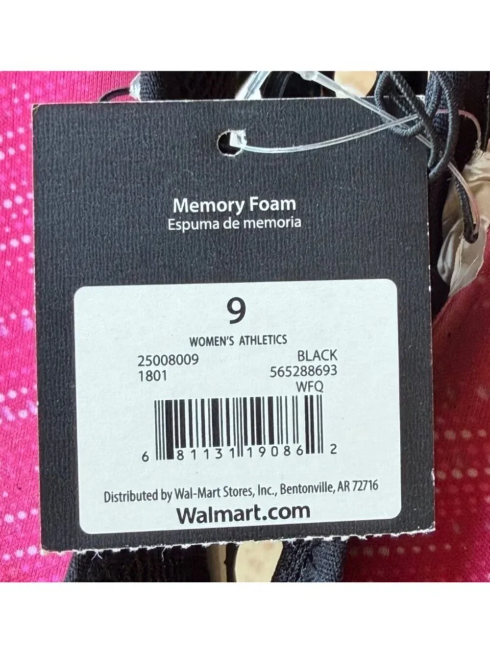 Athletic Works Mesh Black Slip-on Ballet Flats w/Memory Foam Women's Size 9